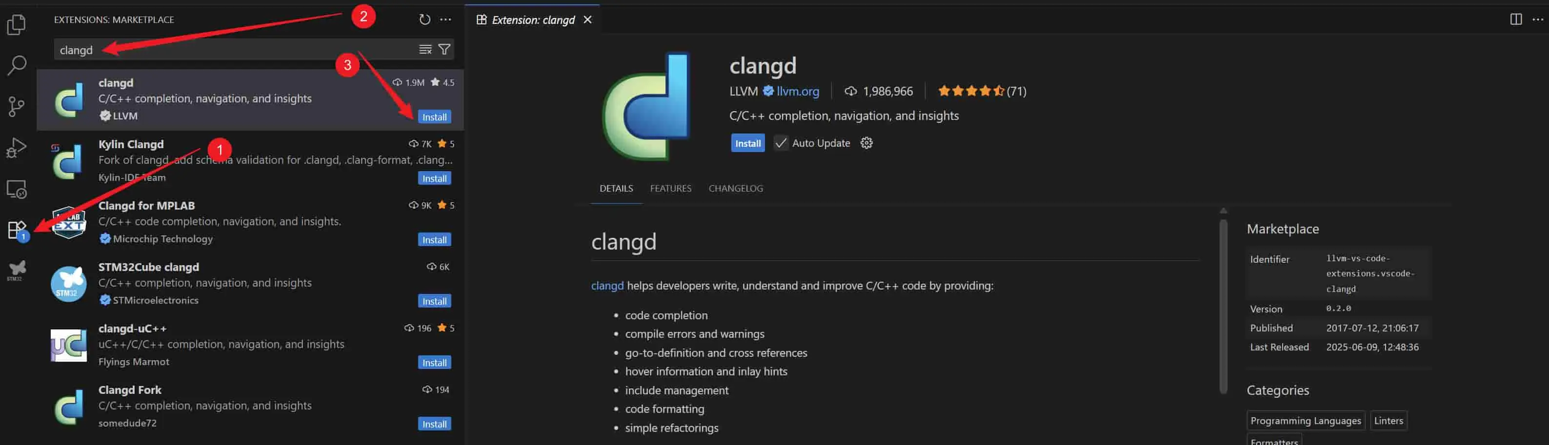 install_clangd_on_vscode